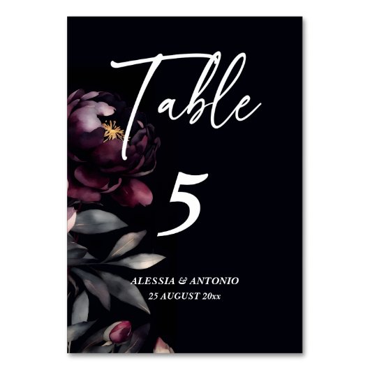 Hochzeitsgeschirr mit personalisiertem Geschirr, d Tischnummer (Rückseite)