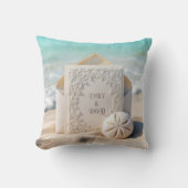 Hochzeitsgeschosse mit Strand Sand Dollar Kissen (Vorderseite)