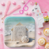 Hochzeitsgeschosse mit Strand Sand Dollar Pappteller (Party)