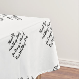 Hochzeitsgesellschaft Empfangstisch-Typografie Tischdecke