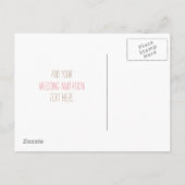 Hochzeitsgestaltung Einladungspostkarte (Rückseite)