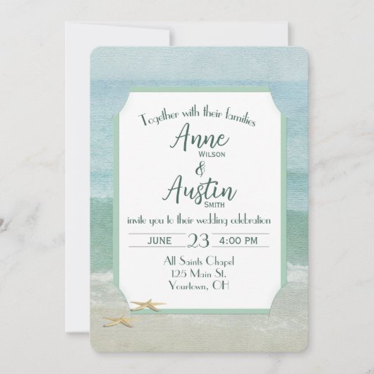 Hochzeitsgestelle für Wasserfarben Einladung (Vorderseite)