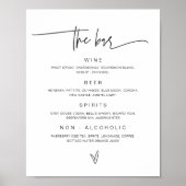 Hochzeitsgetränk Bar Sign Empfang Poster (Vorne)