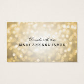 Hochzeitsgetränk Gutschein Gold Glitzer Lights (Rückseite)