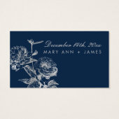 Hochzeitsgetränk Voucher Moderne florale Silver Na (Rückseite)