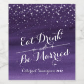 Hochzeitsgetränke auf Weinetiketten Weinetikett (Einzelnes Label)