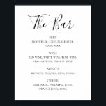 Hochzeitsgetränke Bar-Menü mit Schwarzweiß-Schrift Poster<br><div class="desc">Schwarz-Weiß-Script Hochzeit Drinks Bar Menü Poster. Geeignet zum Geburtstag,  Jubiläum und jedes andere Party. Bitte kontaktieren Sie mich,  wenn Sie weitere Informationen benötigen.</div>