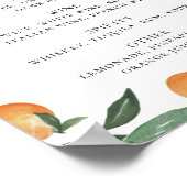 Hochzeitsgetränke Bar Poster (Ecke)