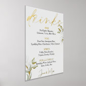 Hochzeitsgetränke Bar signieren Wasserfarben-Blätt Foliendrucke (Ablage )