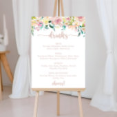 Hochzeitsgetränke Rose Gold Spring Blumenzeichen Poster