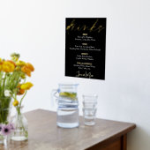 Hochzeitsgetränke Schwarzes Bar Menu Foil Prints Foliendrucke (Ablage(Küche))