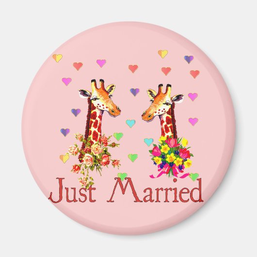 HochzeitsGiraffen Magnet (Vorne)