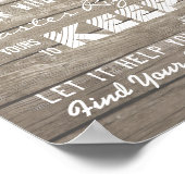 Hochzeitsglas für die Nacht finden Ihren Platz Poster (Ecke)