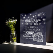 Hochzeitsglas für die Nacht finden Ihren Platz Poster