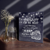 Hochzeitsglas für die Nacht finden Ihren Platz Poster