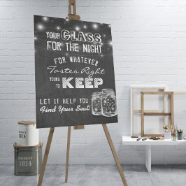 Hochzeitsglas für die Nacht finden Ihren Platz Poster