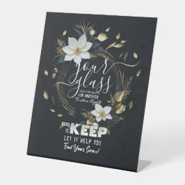 Hochzeitsglas für die Nacht finden Ihren Platz Sockelschild