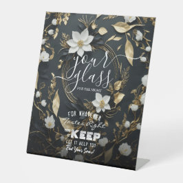 Hochzeitsglas für die Nacht finden Ihren Platz Sockelschild