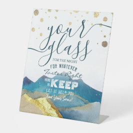 Hochzeitsglas für die Nacht finden Ihren Platz Sockelschild