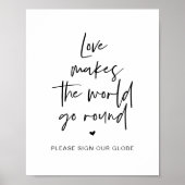 Hochzeitsglobe, Liebe macht die Welt zum Alltag Poster (Vorne)