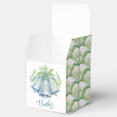 Hochzeitsglocke mit Aquarellfarben, silbergrün Geschenkschachtel (Geöffnet)