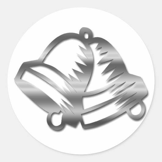 Hochzeitsglocke Runder Aufkleber (Vorderseite)