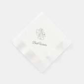 Hochzeitsglocken Beste Wünsche  Serviette (Ecke)