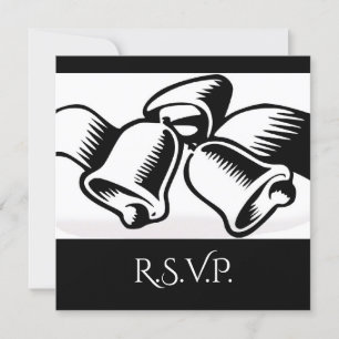 Hochzeitsglocken-Einladung mit RSVP Einladung