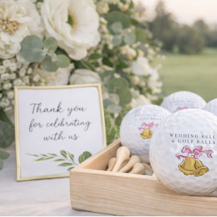 'Hochzeitsglocken & Golfbälle' Geschenk zur Hochze Golfball