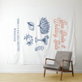 Hochzeitsglocken Junggesellinnenabschied Wandteppich (Beispiel (Horizontal))