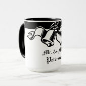Hochzeitsglocken Mr. and Mrs. Tasse (Vorderseite Links)