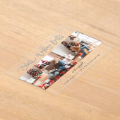 Hochzeitsglocken Multi-Foto-Verlobung Acryleinladungen (Ablage )