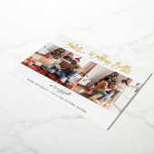 Hochzeitsglocken Multi-Foto Verlobung Card - WH Folieneinladung (Gedreht)