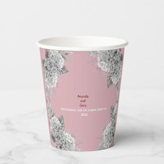 Hochzeitsglocken Pappbecher (Rückseite)