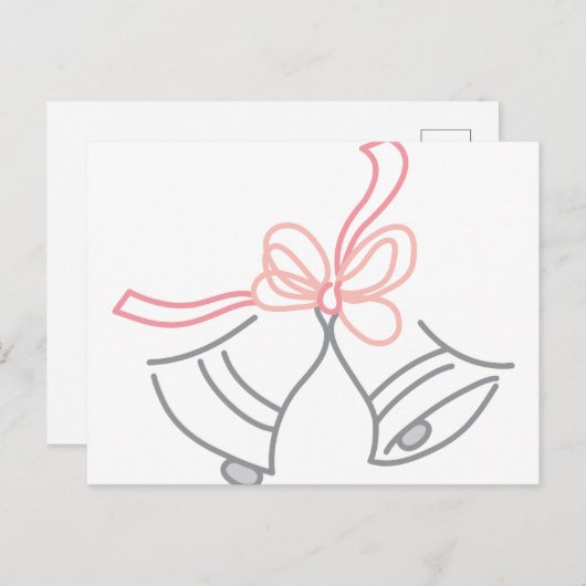 Hochzeitsglocken Postkarte (Vorne/Hinten)
