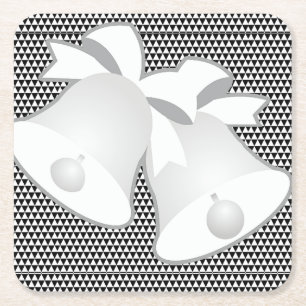 Hochzeitsglocken Rechteckiger Pappuntersetzer