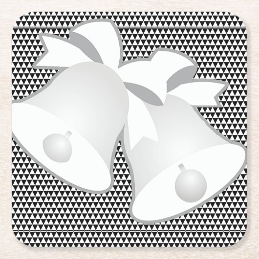 Hochzeitsglocken Rechteckiger Pappuntersetzer (Vorderseite)