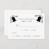 Hochzeitsglocken RSVP Karte (Vorne/Hinten)