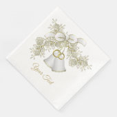 Hochzeitsglocken Standard Cocktail Napkins Serviette (Ecke)