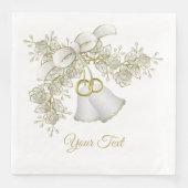 Hochzeitsglocken Standard Cocktail Napkins Serviette (Vorderseite)