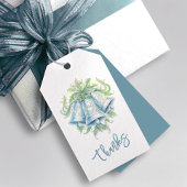 Hochzeitsglocken und Blattwasserfarbe dank Gefalle Geschenkanhänger