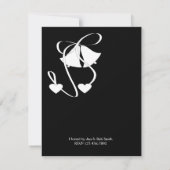 Hochzeitsglocken Verlobung Einladung (Rückseite)