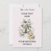 Hochzeitsglocken Wasserfarbe Einladung zur Hochzei (Vorderseite)