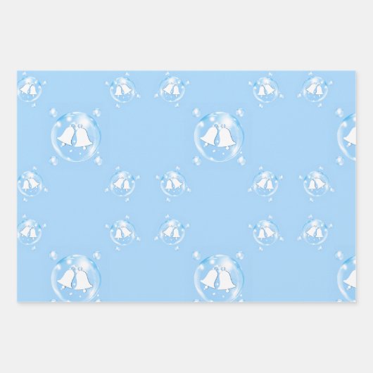 Hochzeitsglocken Wrapping Paper Sheets Geschenkpapier Set (Vorderseite 2)