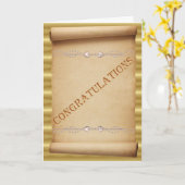 Hochzeitsglückwünsche. Hochzeitsrolle Karte (Gelbe Blume)