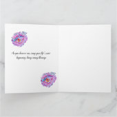 Hochzeitsglückwünsche. Riesenwagen Hibiskus Blume Karte (Innenseite)