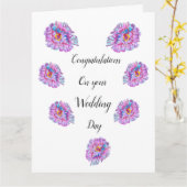 Hochzeitsglückwünsche. Riesenwagen Hibiskus Blume Karte (Gelbe Blume)