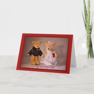 Hochzeitsglückwünsche. Teddybären Karte