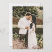 Hochzeitsgold auf weiß einladung (Rückseite)