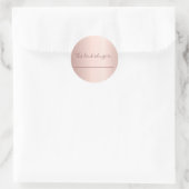 Hochzeitsgold Dieses Getränk gehört zu Rose Runder Aufkleber (Tasche)